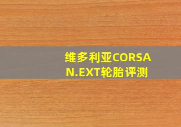 维多利亚CORSA N.EXT轮胎评测